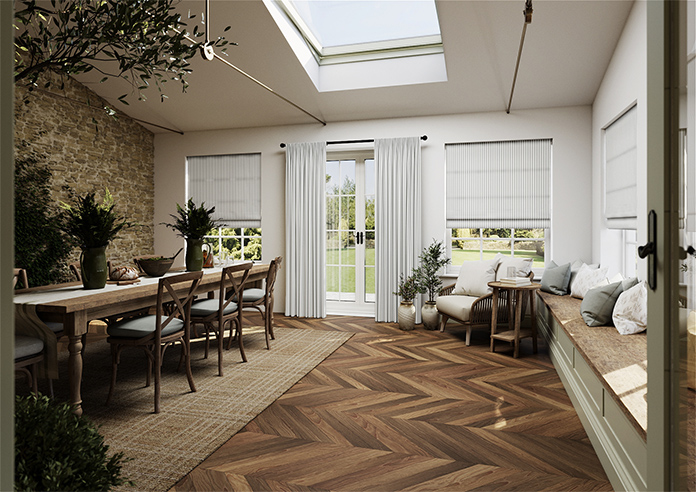 Lace Stripes, Grey - Made to Measure Curtains - Image 7